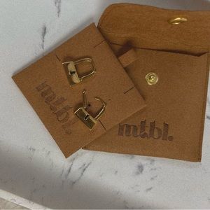 18k Gold Plated Lock Earrings